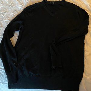 Black Men's V-Neck Sweater